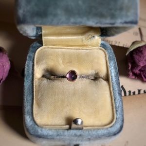 Handmade Sterling Silver Copper Set Amethyst Ring